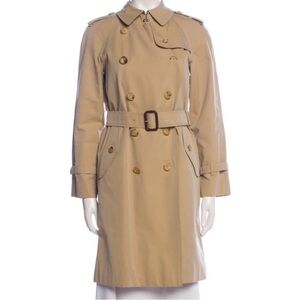 Burberry Beige Double-Breasted Trench Coat